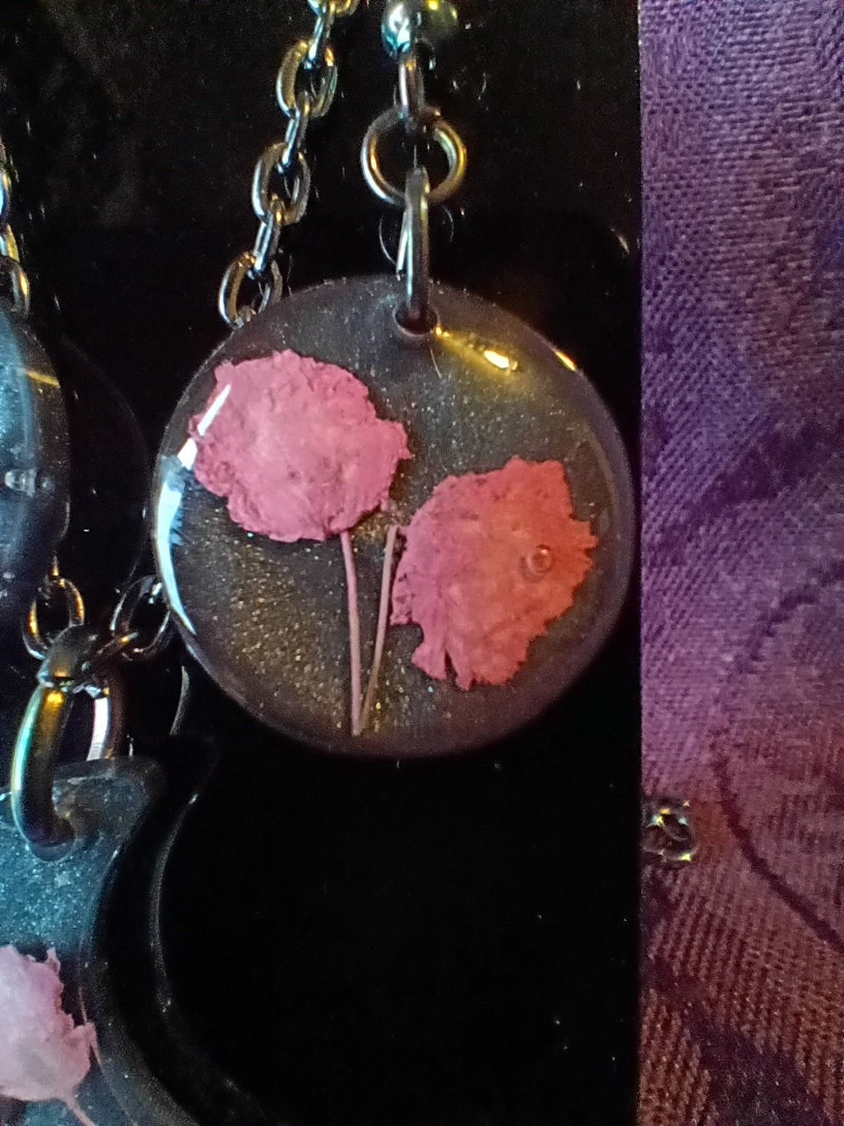 2 Piece Set! Floral in Resin Earrings & Necklace