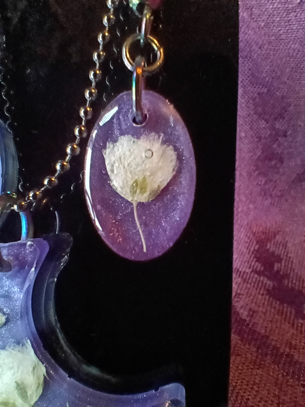 2 Piece Set! Floral in Resin Earrings & Necklace