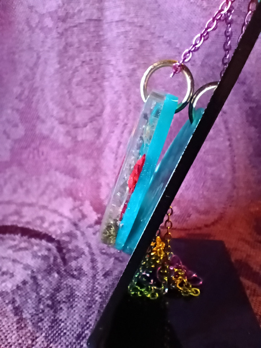 Resin Necklace Charm (Oval)