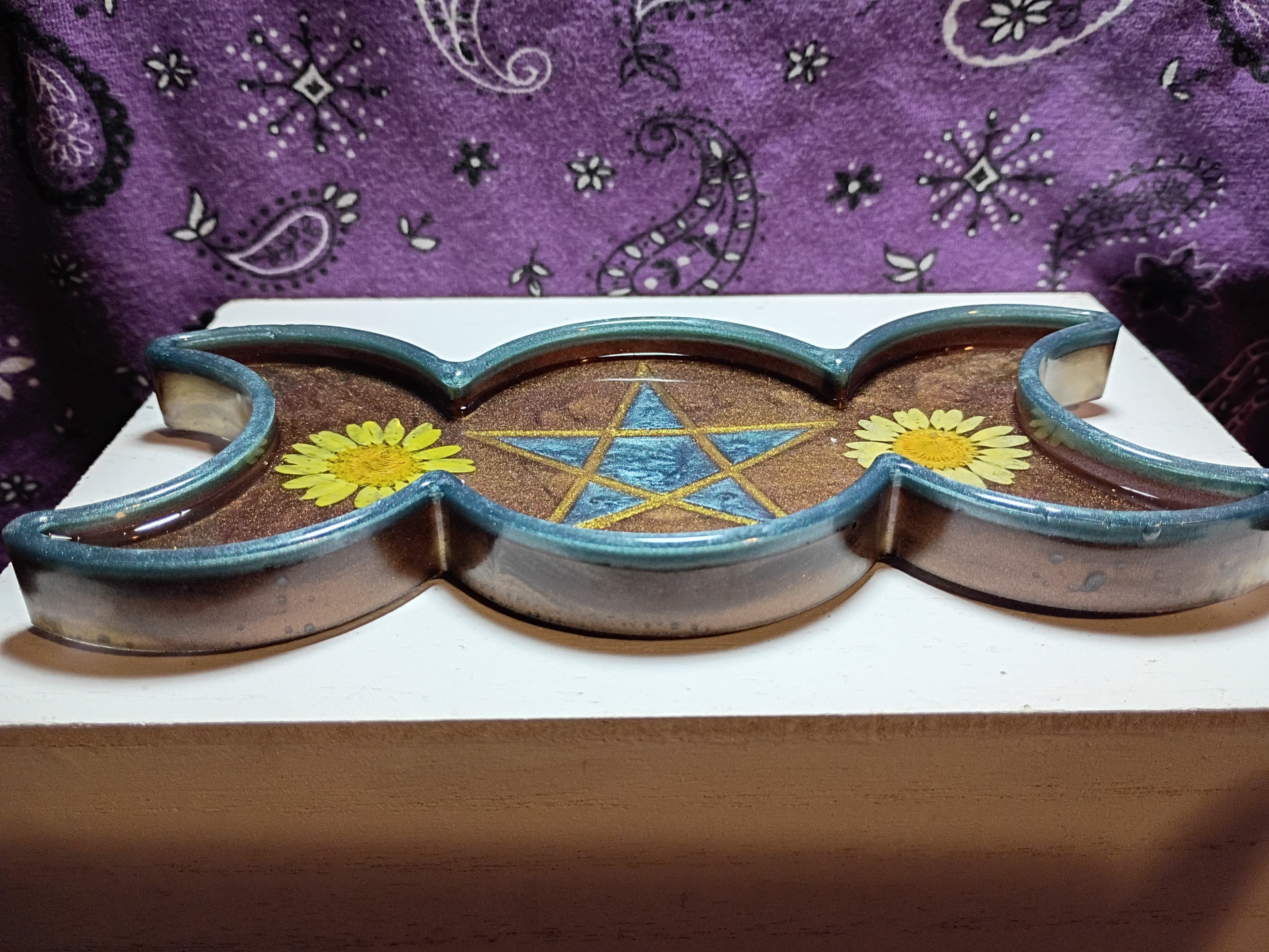 Triple Goddess Style Altar Tray (Bronze)