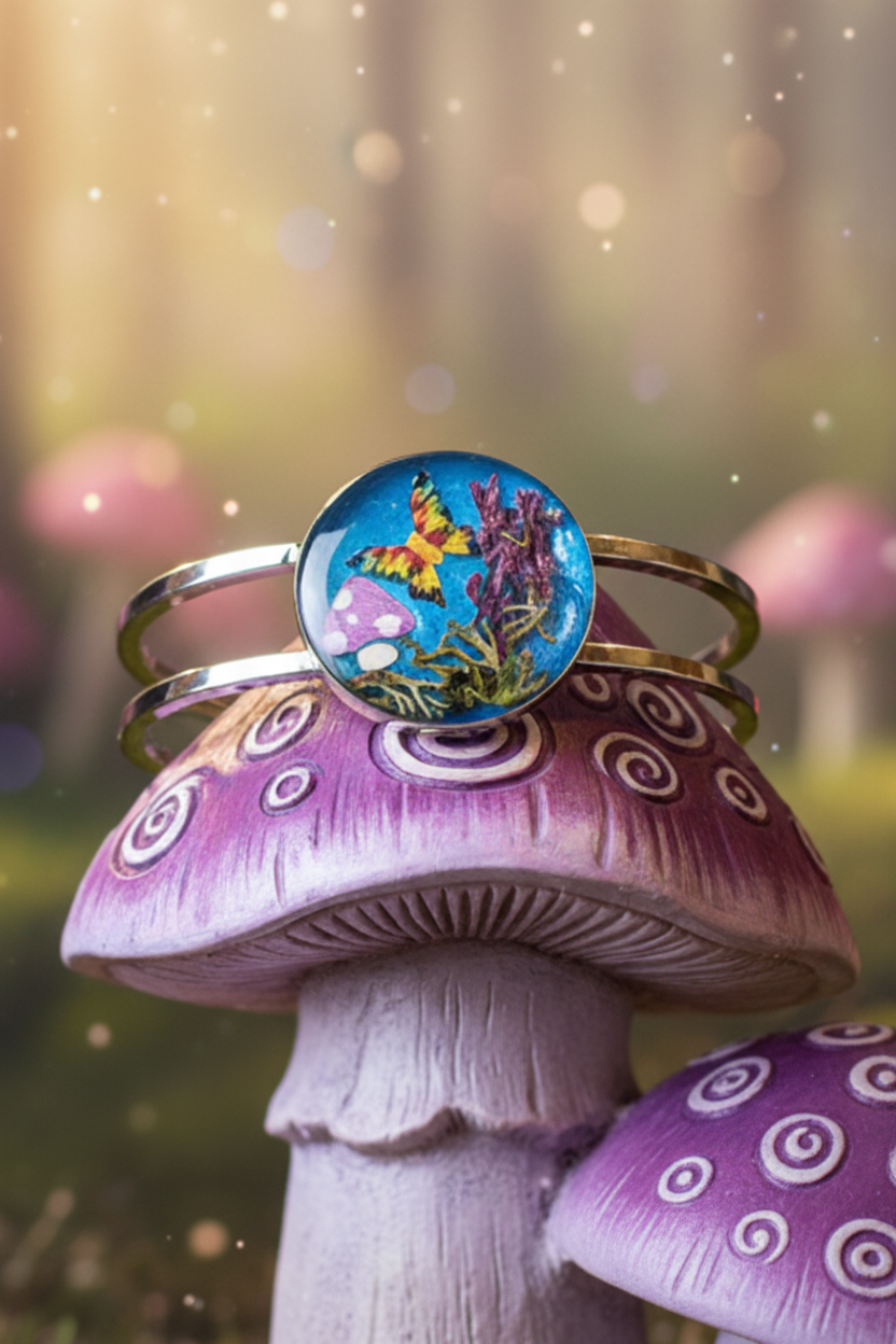 Portrait butterfly bracelet