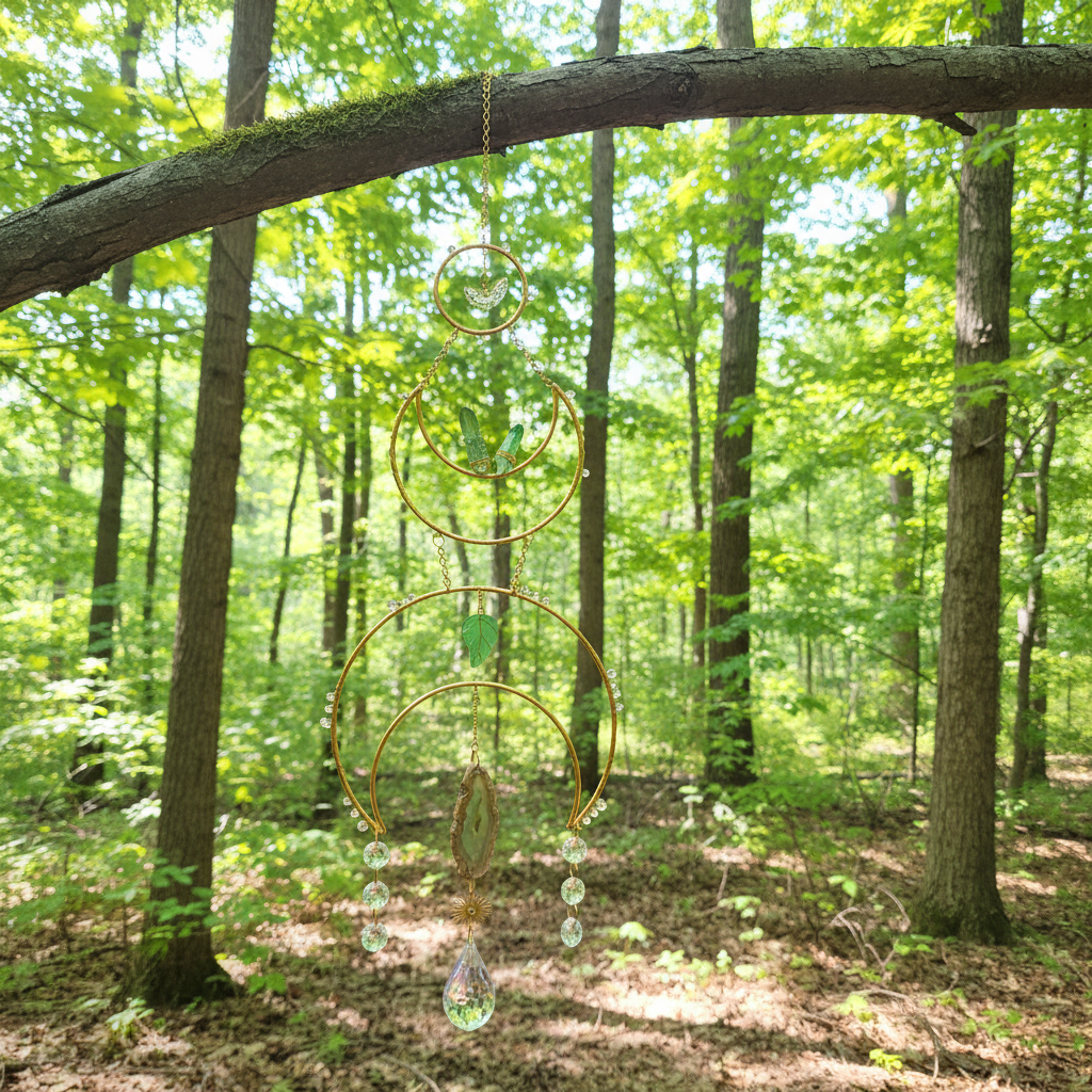 Suncatcher on tree branch