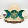 Triple moon altar dish with altar background
